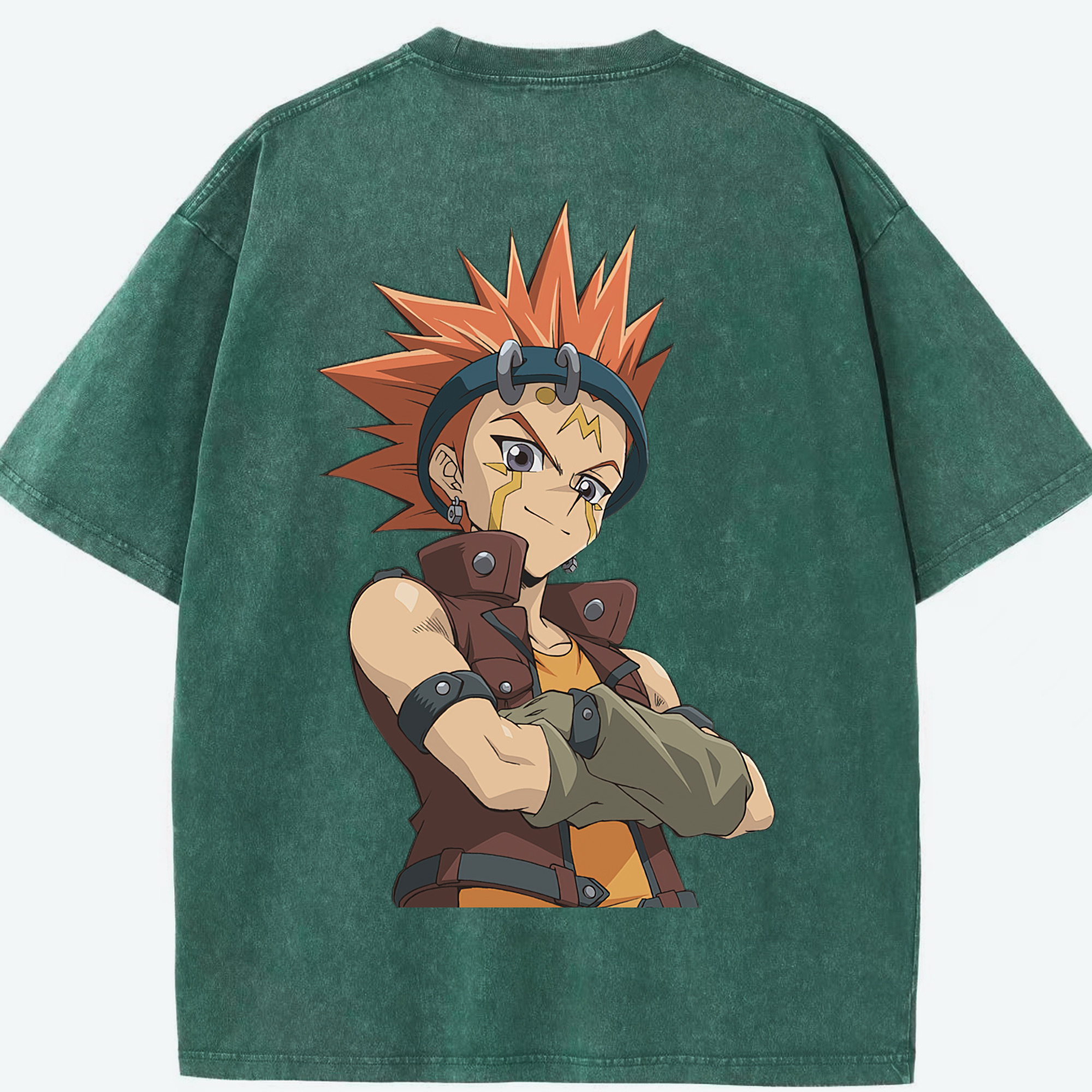 （画像用） 遊☆戯☆王 Yu-Gi-Oh! 綿100% ヴィンテージ風 半袖Tシャツ（背面プリント）